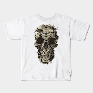 Papillon Skull Old Plate Kids T-Shirt